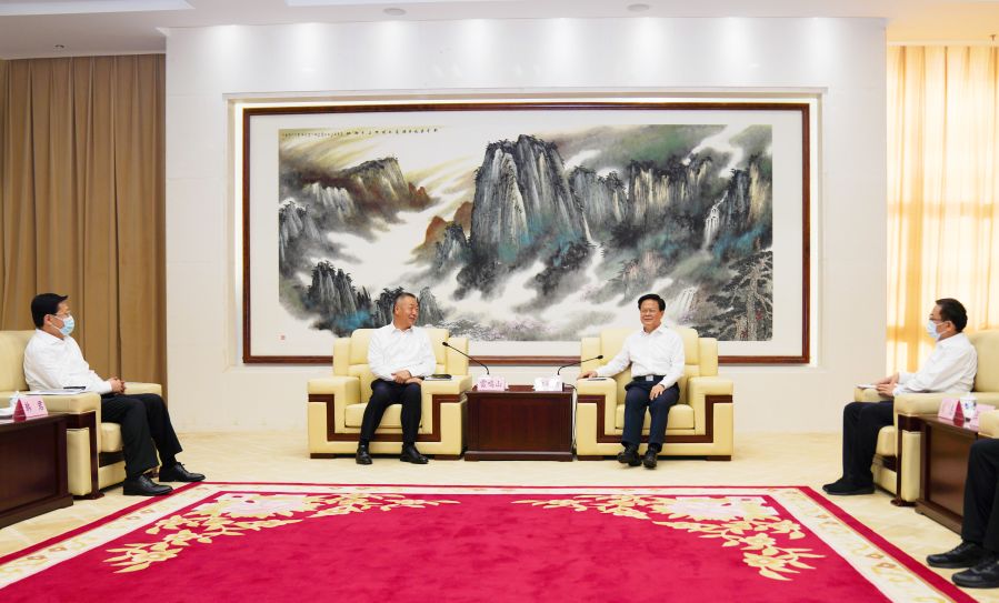 雷鳴山、韓君拜會(huì)安徽省委書記鄭柵潔