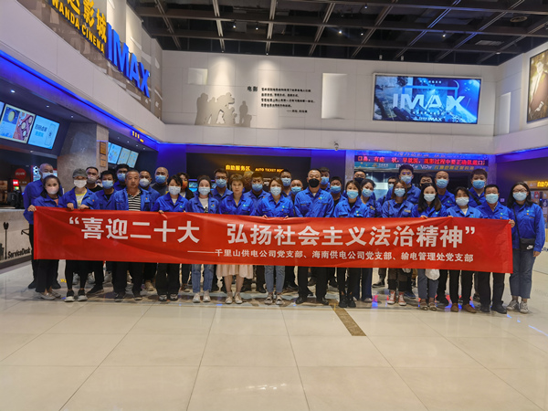 烏海供電公司多家黨支部聯(lián)合開展“喜迎二十大，弘揚(yáng)社會(huì)主義法治精神”主題觀影活動(dòng)