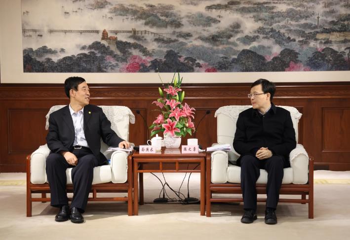 中國能建黨委副書記、總經(jīng)理孫洪水與南京市市長陳之常會談