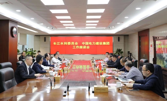 中國電建黨委書記、董事長丁焰章與長江水利委員會黨組書記、主任劉冬順會談